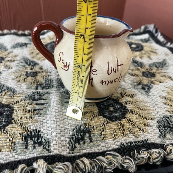 Hand-Painted Ceramic Pitcher with Rustic Scene - Picture 4 of 4